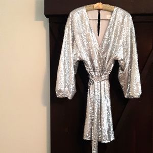 ANTHROPOLOGIE Lisabette Sequined Dress Christmas Party Large